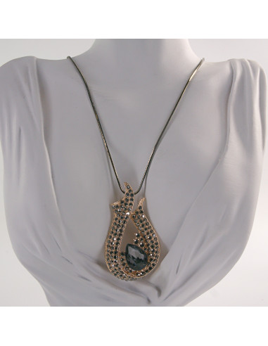 NASZYJNIK DŁUGI WISIOR MEDALION Lolita...