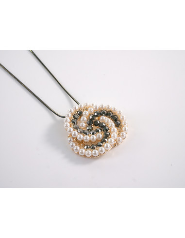 NASZYJNIK DŁUGI WISIOR MEDALION Lolita...