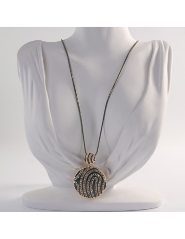 NASZYJNIK DŁUGI WISIOR MEDALION Lolita...