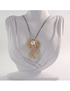 NASZYJNIK DŁUGI WISIOR MEDALION Lolita Akcesoria ZŁOTY...