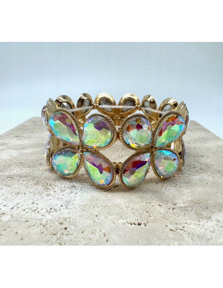 Bransoletka na rękę duże Kryształy Lolita Accessories CRYSTAL AB