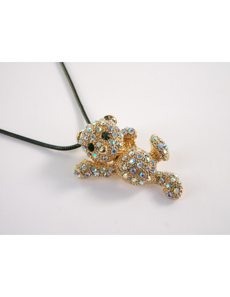 NASZYJNIK DŁUGI WISIOR MEDALION Lolita Akcesoria ZŁOTY MIS NIEDZWIADEK