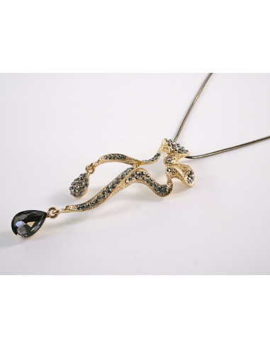 NASZYJNIK DŁUGI WISIOR MEDALION Lolita...