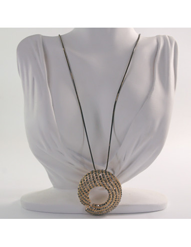 NASZYJNIK DŁUGI WISIOR MEDALION Lolita...