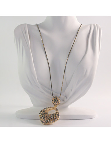 NASZYJNIK DŁUGI WISIOR MEDALION Lolita...