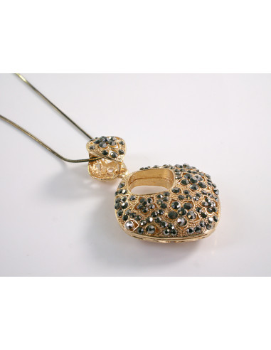 NASZYJNIK DŁUGI WISIOR MEDALION Lolita...