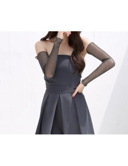 RĘKAWICZKI bez PALCÓW SIATECZKA Z CYRKONIAMI WIECZOROWE LOLITA AKCESORIA