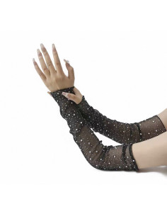 RĘKAWICZKI bez PALCÓW SIATECZKA Z BROKATEM WIECZOROWE... 2