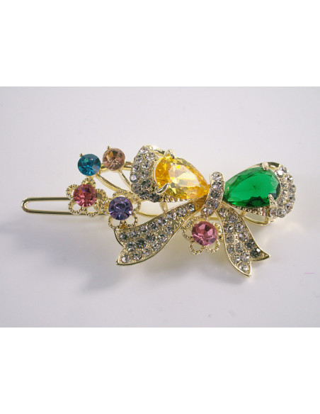 SPINKA  do włosów KOKARDKA Z KRYSZTAŁKAMI  Lolita Akcesoria