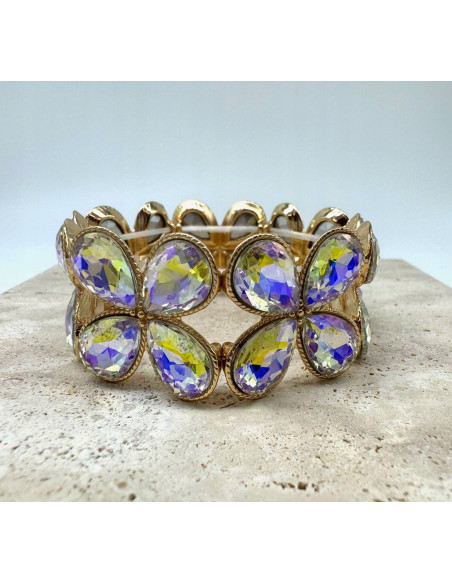 Bransoletka na rękę duże Kryształy Lolita Accessories CRYSTAL AB