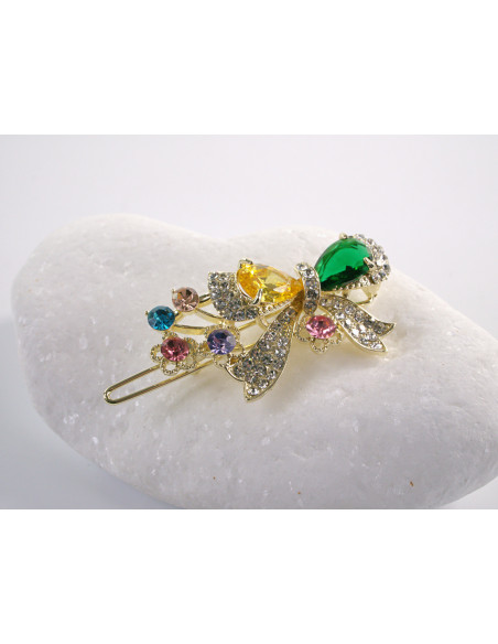 SPINKA  do włosów KOKARDKA Z KRYSZTAŁKAMI  Lolita Akcesoria