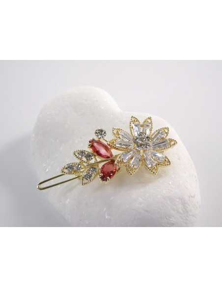 SPINKA  do włosów KWIATEK KWIAT Z KRYSZTAŁKAMI  Lolita Akcesoria