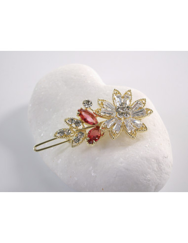 SPINKA  do włosów KWIATEK KWIAT Z KRYSZTAŁKAMI...