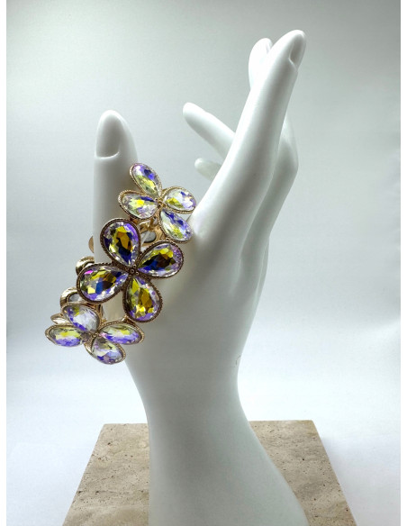 Bransoletka na rękę duże Kryształy Lolita Accessories CRYSTAL AB