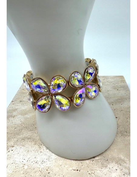 Bransoletka na rękę duże Kryształy Lolita Accessories CRYSTAL AB