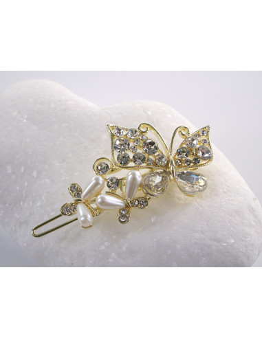 SPINKA  do włosów MOTYL MOTYLEK  Z KRYSZTAŁKAMI...