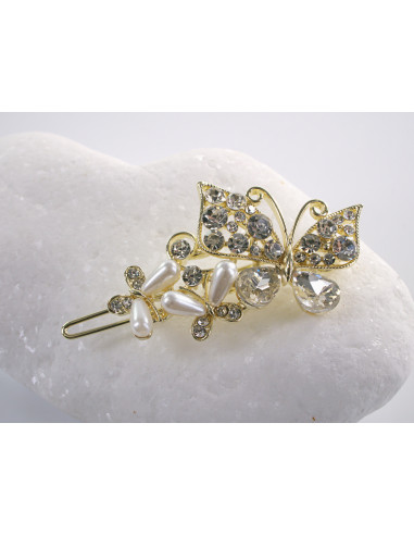 SPINKA  do włosów MOTYL MOTYLEK  Z KRYSZTAŁKAMI...