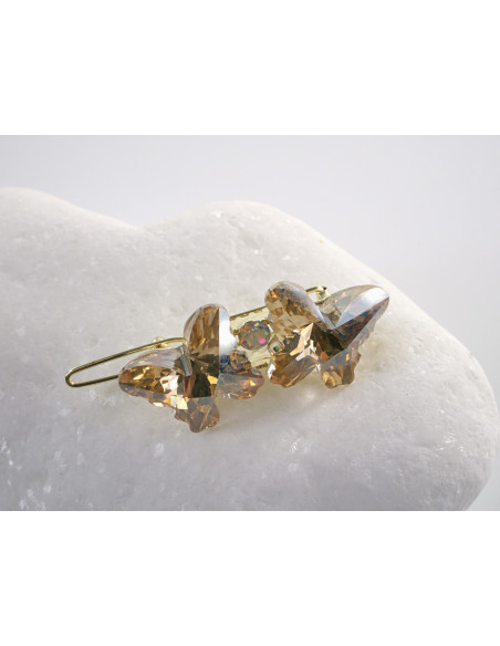 SPINKA  do włosów MOTYL MOTYLEK Lolita Akcesoria ZŁOTE  MOTYLKI