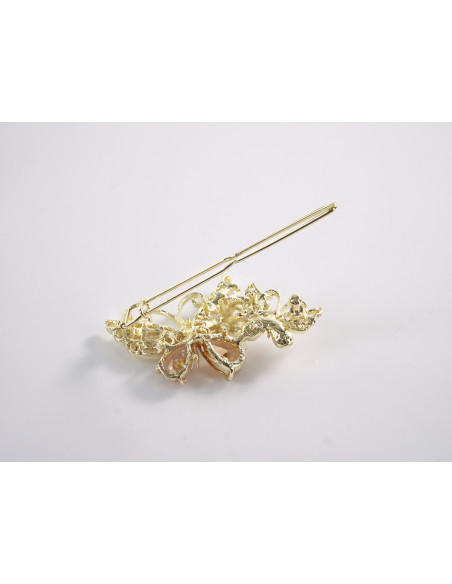 SPINKA  do włosów MOTYL MOTYLEK  Z KRYSZTAŁKAMI  Lolita Akcesoria MIODOWY