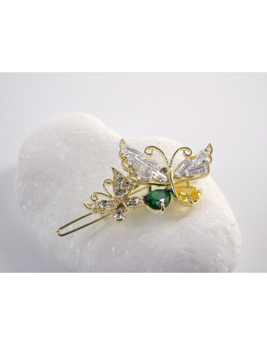 SPINKA  do włosów MOTYL MOTYLEK  Z KRYSZTAŁKAMI...