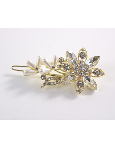 SPINKA  do włosów KWIATEK KWIAT Z KRYSZTAŁKAMI...