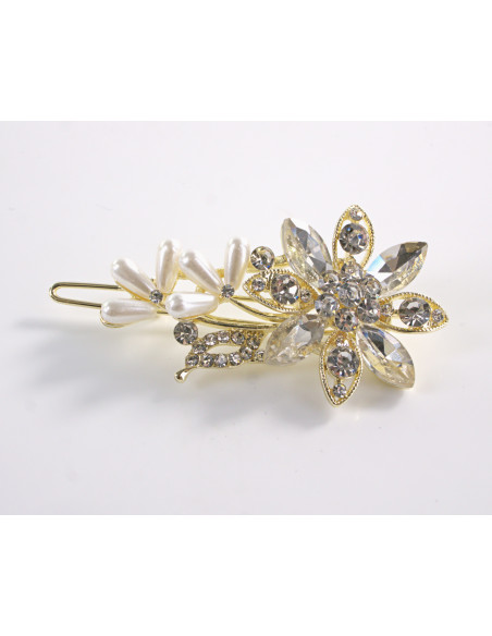 SPINKA  do włosów KWIATEK KWIAT Z KRYSZTAŁKAMI  Lolita Akcesoria CRYSTAL