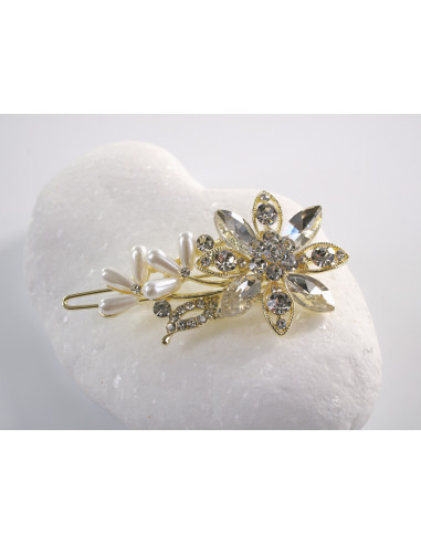 SPINKA  do włosów KWIATEK KWIAT Z KRYSZTAŁKAMI...