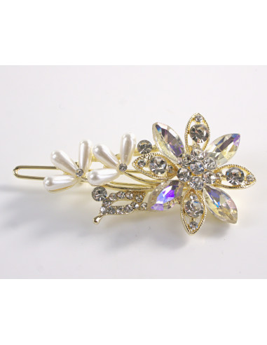 SPINKA  do włosów KWIATEK KWIAT Z KRYSZTAŁKAMI...