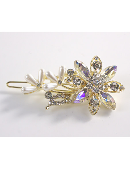 SPINKA  do włosów KWIATEK KWIAT Z KRYSZTAŁKAMI  Lolita Akcesoria CRYSTAL AB