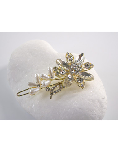 SPINKA  do włosów KWIATEK KWIAT Z KRYSZTAŁKAMI...
