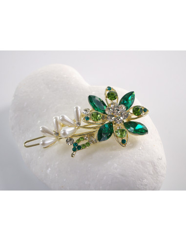 SPINKA  do włosów KWIATEK KWIAT Z KRYSZTAŁKAMI...