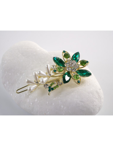 SPINKA  do włosów KWIATEK KWIAT Z KRYSZTAŁKAMI...