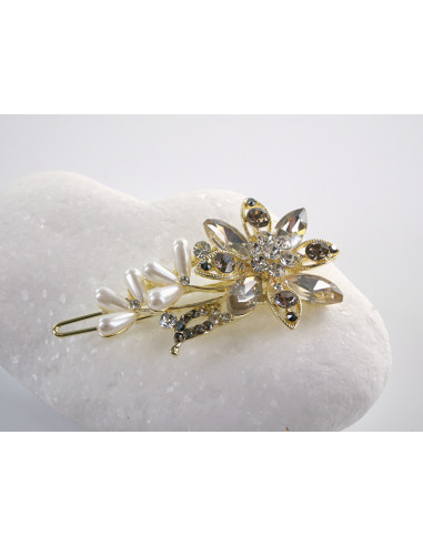 SPINKA  do włosów KWIATEK KWIAT Z KRYSZTAŁKAMI...