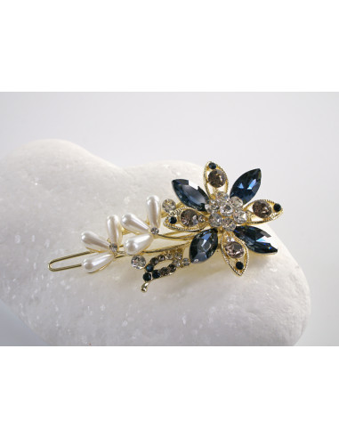 SPINKA  do włosów KWIATEK KWIAT Z KRYSZTAŁKAMI...