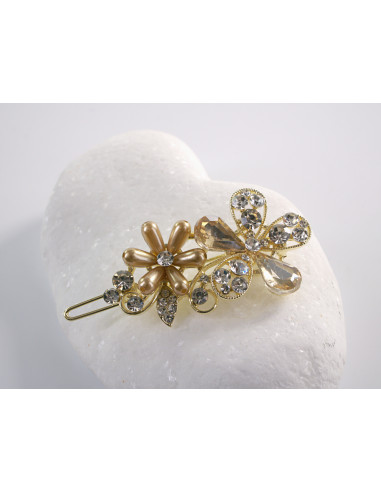 SPINKA  do włosów KWIATEK KWIAT Z KRYSZTAŁKAMI...