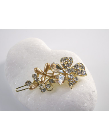 SPINKA  do włosów KWIATEK KWIAT Z KRYSZTAŁKAMI...