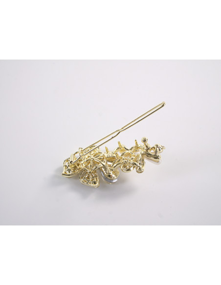 SPINKA  do włosów KWIATEK KWIAT Z KRYSZTAŁKAMI  Lolita Akcesoria CRYSTAL AB