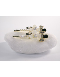 Wsuwka do włosów z KWIATKAMI  z kryształkami 2 szt....