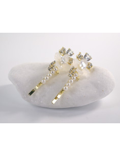 Wsuwka do włosów z KWIATKAMI  z kryształkami 2 szt.... 2