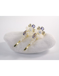 Wsuwka do włosów z KWIATKAMI  z kryształkami 2 szt.... 2