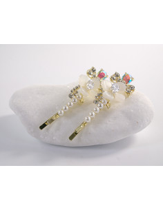 Wsuwka do włosów z KWIATKAMI  z kryształkami 2 szt.... 2