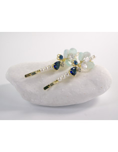 Wsuwka do włosów z KWIATKAMI  z kryształkami 2 szt.... 2