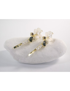 Wsuwka do włosów z KWIATKAMI  z kryształkami 2 szt.... 2