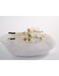 Wsuwka do włosów z KWIATKAMI  z kryształkami 2 szt.... 2