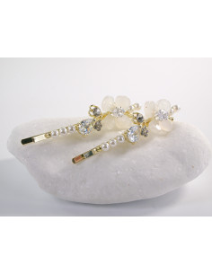 Wsuwka do włosów z KWIATKAMI  z kryształkami 2 szt.... 2