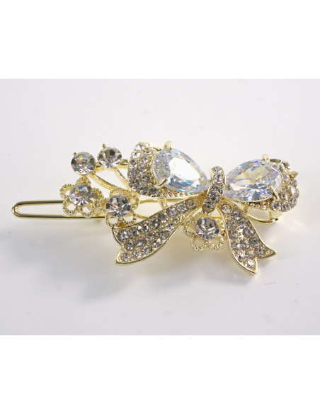 SPINKA  do włosów KOKARDKA Z KRYSZTAŁKAMI  Lolita Akcesoria CRYSTAL