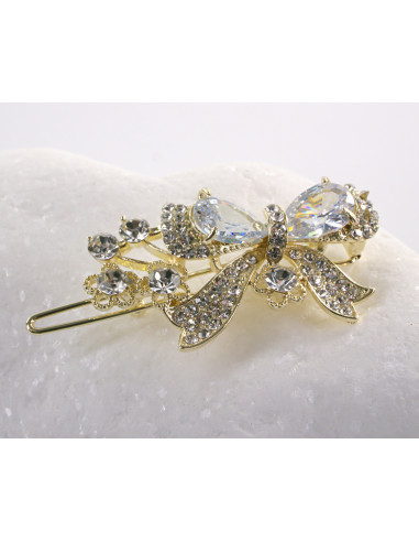 SPINKA  do włosów KOKARDKA Z KRYSZTAŁKAMI...