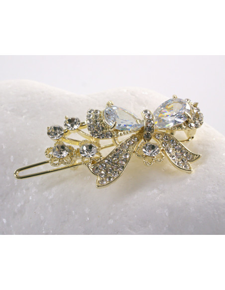 SPINKA  do włosów KOKARDKA Z KRYSZTAŁKAMI  Lolita Akcesoria CRYSTAL