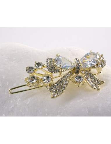 SPINKA  do włosów KOKARDKA Z KRYSZTAŁKAMI...