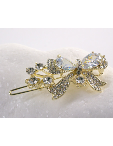 SPINKA  do włosów KOKARDKA Z KRYSZTAŁKAMI  Lolita Akcesoria CRYSTAL